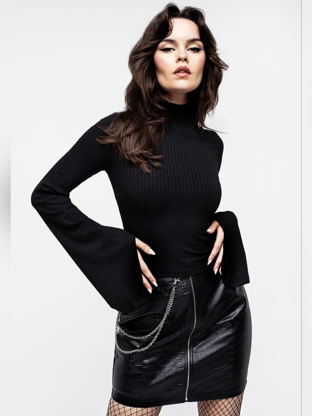 Disturbia Amata Flared Sleeve Top